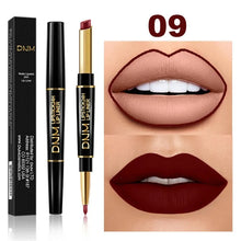 Load image into Gallery viewer, 2 In 1 Matte Lipstick Pencil Double Head Lip Liner Pen Red Nude Long Lasting Waterproof
