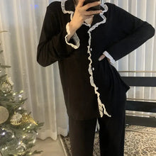 Load image into Gallery viewer, Women&#39;s Cute Pajamas Sets Autumn Winter Sleepwear Lady Long Sleeve Tops Pants 2 Pieses
