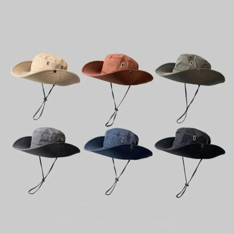 Womens Outdoor Sun Hat Summer UV Protection Bucket Safari Wide Brim Fisherman Cap - Shop & Buy