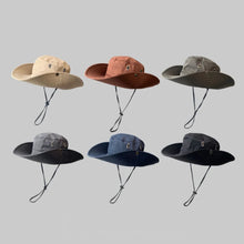 Load image into Gallery viewer, Womens Outdoor Sun Hat Summer UV Protection Bucket Safari Wide Brim Fisherman Cap
