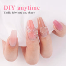 Load image into Gallery viewer, 15ML Non Stick Hand Solid Extension Nail Gel Set Clear Nude Pink Extension Gel Rhinestone Glue Gel Nail Set
