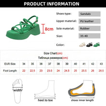 Load image into Gallery viewer, Women&#39;s Summer Chunky Platform Sandals Fashion Cross Strap Gladiator Shoes Woman Thick Bottom Wedge Heel Sandals
