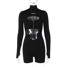 Load image into Gallery viewer, Autumn Women Zipper Sexy Y2K Clothes Hollow Out Long Sleeve Skinny Playsuit
