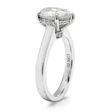 Load image into Gallery viewer, 2ct Pear Shaped Solitaire Moissanite Engagement Ring Solid 925 Sterling Silver
