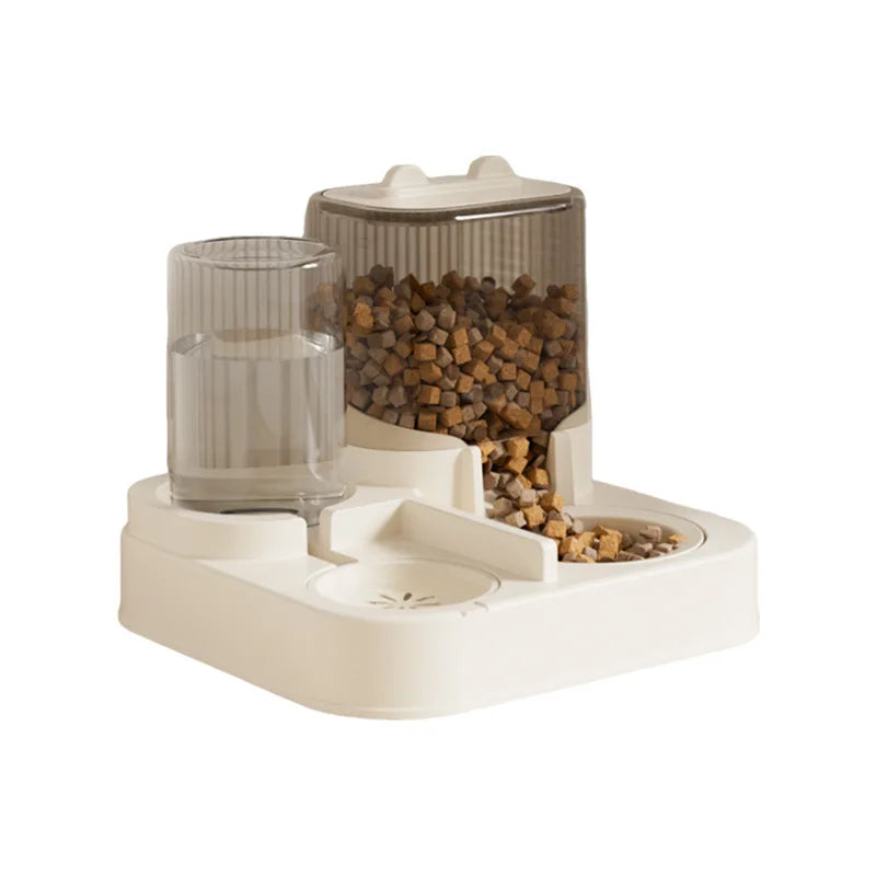 Cat Automatic Feeder Cat Dog Feeding and Water Fountain Drinker Cats Watering Supplies Food Storage Dispenser Pet Accessories