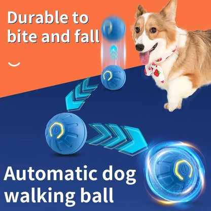 Smart Dog-Cat Toy Ball Electronic Interactive Pet Toy Moving Ball USB Automatic Moving Bouncing for Puppy Birthday Gift Cat Products