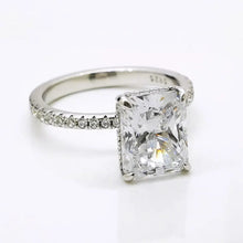 Load image into Gallery viewer, Moissanite Solitaire Engagement Rings 2/3/4ct Radiant Cut D Color Solid 925 Sterling Silver
