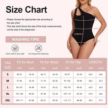 Load image into Gallery viewer, Hollow Out Bodysuit Women One Shoulder Tank Top Black White Tummy Control Shapewear Ribbed Thong Jumpsuit
