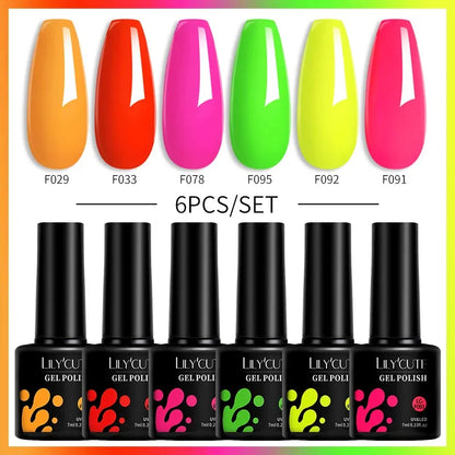 6PCs/Set Thermal Gel Nail Polish Set Winter Temperature Changing Gel Nail Set Semi Permanent Soak Off Nail Art Kit - Shop & Buy