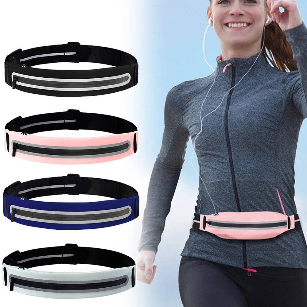 Running Belts for Women Waterproof Fanny Pack Running Waist Pouch Phone holder Adjustable Sports Money Belt with Headphone Port