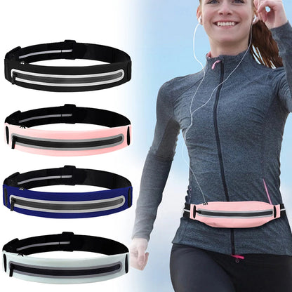 Running Belts for Women Waterproof Fanny Pack Running Waist Pouch Phone holder Adjustable Sports Money Belt with Headphone Port