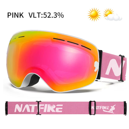 Outdoor Sports Ski Goggles UV400 Protection Ski Mask Male Female Anti-Fog Big Face Snow Glasses Snowboard Skiing Eyewear