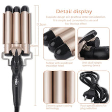 Load image into Gallery viewer, 3 Tubes Hair Curling Iron  25 32mm Electric Hair Curlers Wave Hair Style Triple Barrel Egg Roll Hair Styling Beauty Hair Device
