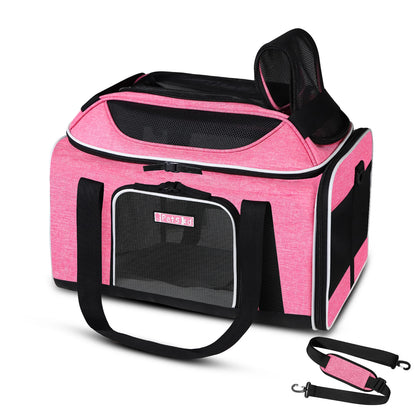 Expandable Pet Carrier Major USA Airlines Approved Soft Small Dog Cat Carrier with Safety Zipper and AntiScratch Mesh