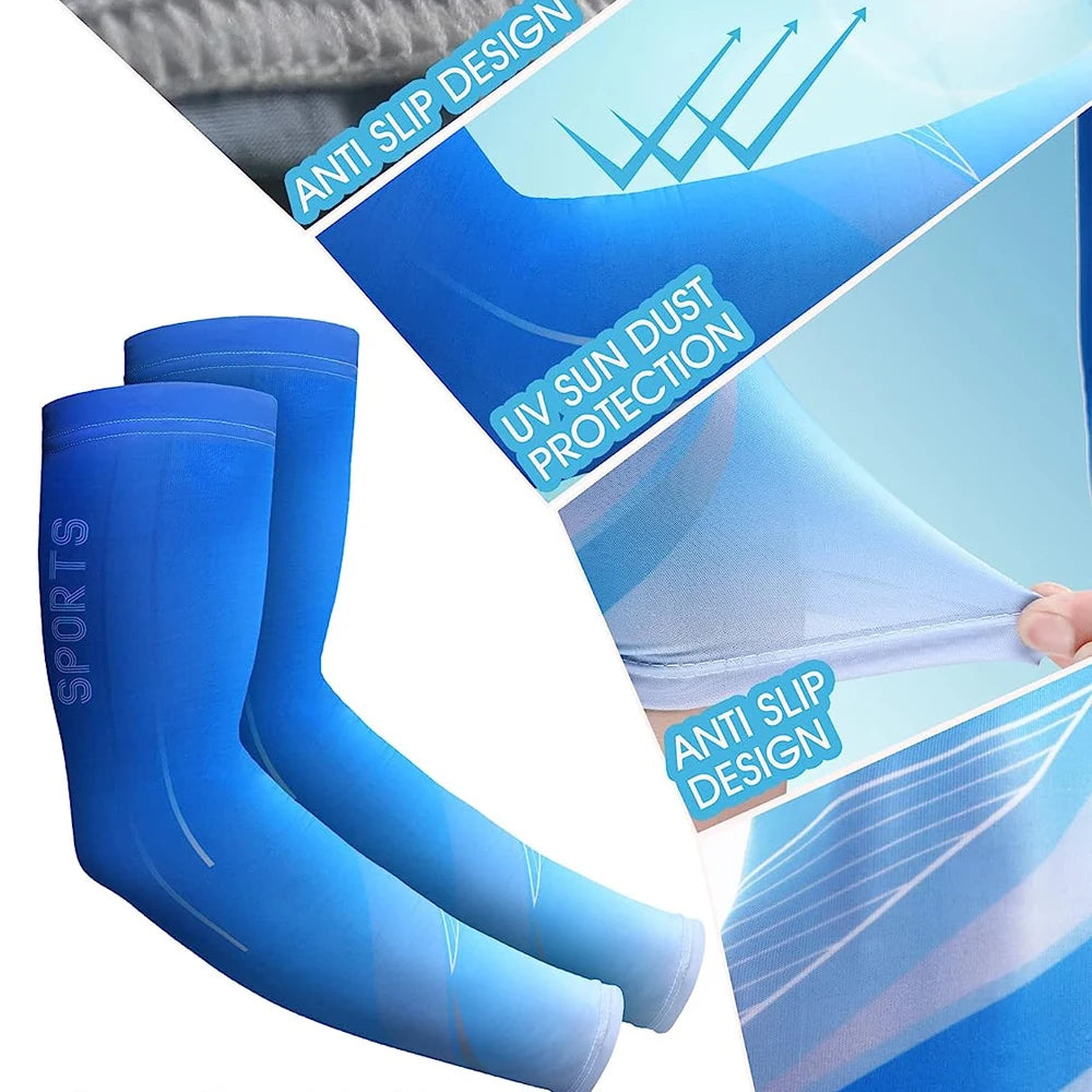 1Pair Arm Sleeves for Sun Protection,Compression Sleeve for Arm Men Women for Cycling Sports Run Basketball