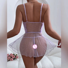 Load image into Gallery viewer, Lace Nightdress Fantasy Erotic Suit Transparent Body Sexy Costume See-Through G-String Sissy Sex Suit
