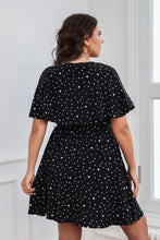 Load image into Gallery viewer, Summer new plus size women&#39;s clothing for fat mm French polka dot slimming dress
