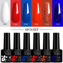 Load image into Gallery viewer, 6Pcs/Set Macaron Color Gel Nail Polish Set Kit Spring 6 Colors UV LED Nail Art Gel Vernis Semi Permanent Base Top Coat
