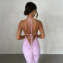 Load image into Gallery viewer, Spaghetti Strap Sexy Backless Maxi Dress Outfits Women Elegant Birthday Dresses
