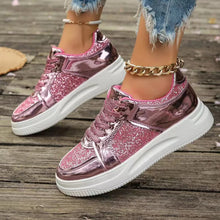 Load image into Gallery viewer, Women&#39;s Gold Sequins Platform Sneakers Autumn Fashion Casual Sports Shoes Thick Bottom Vulcanized Shoes
