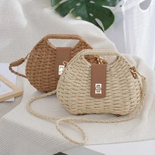 Load image into Gallery viewer, NEW Straw Crossbody Bag Women Elegant Fashion Straw Woven Rattan Bag Straw Rope Crossbody Sling Bag
