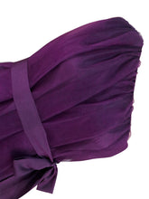 Load image into Gallery viewer, Women Evening Prom Party Dress One Shoulder Purple Shiny Tulle Elegant Pleated Gowns
