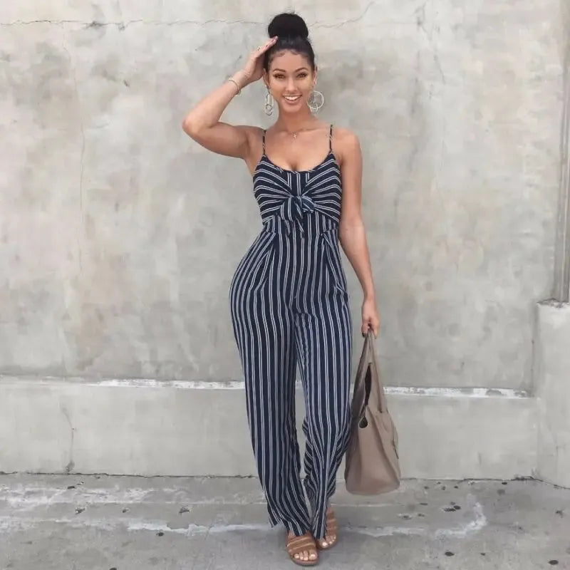 Women's Clubwear Romper Striped Jumpsuit Women Sexy Bodycon Backless Party Clubwear - Shop & Buy