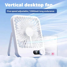 Load image into Gallery viewer, New small fan handy charging long life ultra-thin desktop fan Large wind super quiet folding handheld table fan
