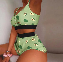 Load image into Gallery viewer, 2 Pieces Set Women&#39;s Pajama Shorts Suit Multiple Print Underwear Sexy Lingerie
