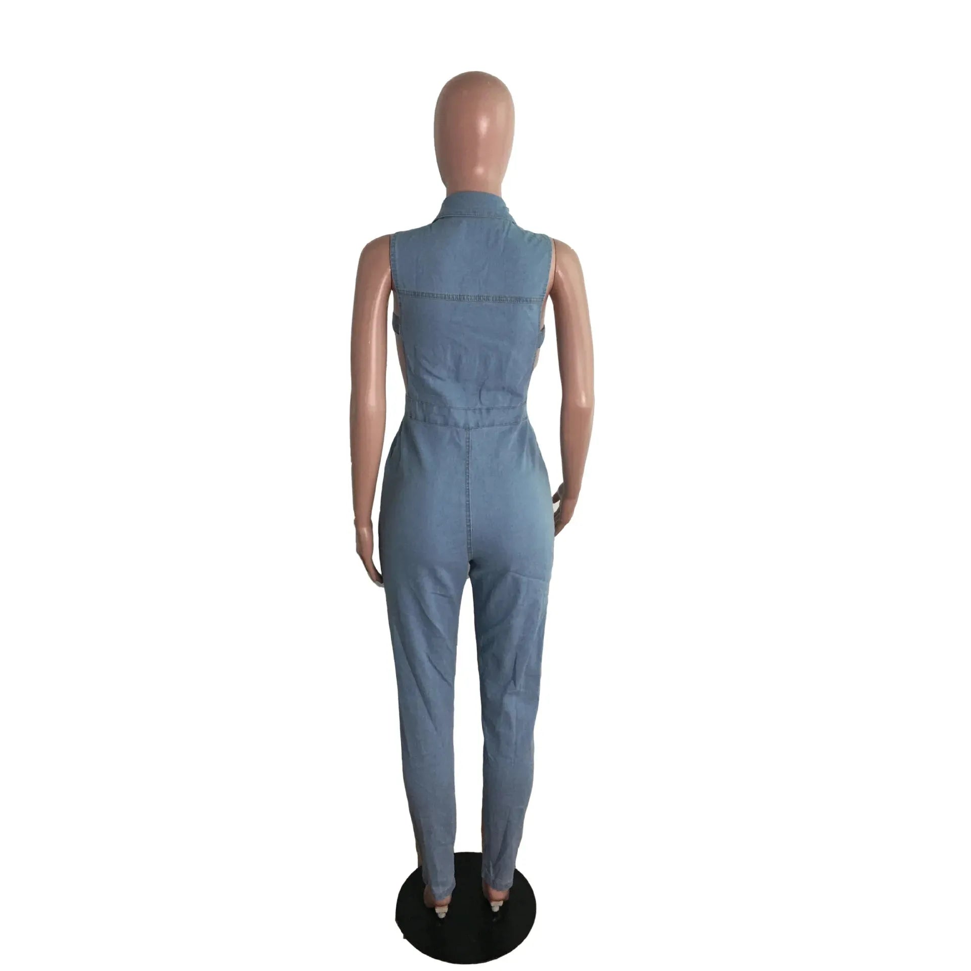 Women's Slim Fit Denim Jumpsuit, Club Outfits, Fashion - Shop & Buy