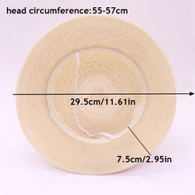 Load image into Gallery viewer, Summer Sun Protection Hat Ladies Panama Caps Women Straw Hat Sun Hats Wide Brim Beach Cap
