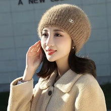 Load image into Gallery viewer, Autumn/Winter Korean Edition Trendy Versatile Net Red Thickened And Warm Knitted Outdoor Woolen Women&#39;s Hat
