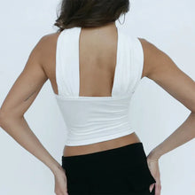 Load image into Gallery viewer, Chic White Sexy Strapless Crop Tops Elegant Summer Slim Tanks Tube Top Cropped Solid
