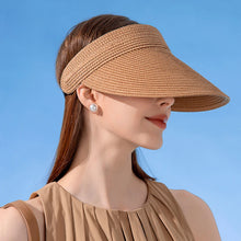 Load image into Gallery viewer, Summer Simple Women Sun Hat Anti Uv Female Outdoor Visor Cap Hand Made Straw Cap Casual Shade Hats
