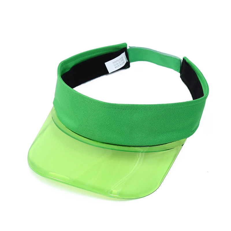 Plastic PVC Visor Caps Outdoor Sport Bicycle Sunshade Hat for Women