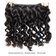 Load image into Gallery viewer, 10-26 Inchs Loose Wave Bundles Human Hair No Closure 3 PCS Brazilian Human Hair Extensions Weave Hair
