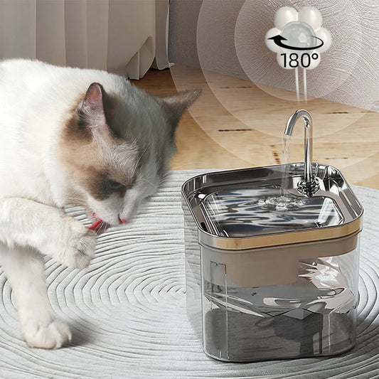 Cat Automatic Water Dispenser Dog Cat Pet Intelligent Silent Stainless Steel Filtered Water Pump Water Dispenser