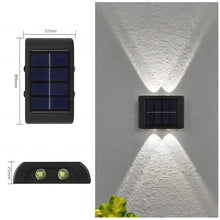 Load image into Gallery viewer, 4LED Beads Up and Down Light Solar Powered Waterproof Wall Light for Courtyard Garden Carport
