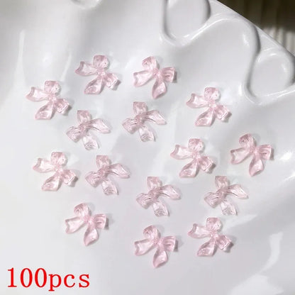 500-600pcs Bow Flower Nail Art Resin Decorations Mix Shapes Nail Charms Press on Manicure Supplies - Shop & Buy