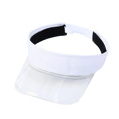 Plastic PVC Visor Caps Outdoor Sport Bicycle Sunshade Hat for Women