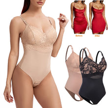 Load image into Gallery viewer, Lace Thongs Bodysuit Shapewear Women Seamless Full Body Shaper Slimming Waist Tummy Control Underwear
