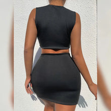 Load image into Gallery viewer, Sexy Tight Summer Ruffle Short Club Dress Hollow Out Black Bodycon Dresses Evening Women Mini Dress
