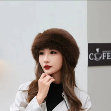 Load image into Gallery viewer, Big Fluffy Faux Fur Bucket Hat For Women Luxury Plush Fisherman Hat Warm Winter Hat Thicken Cold Snowy Day Panama Cap
