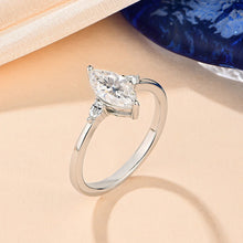 Load image into Gallery viewer, Marquise 1CT Moissanite Ring Real 925 Sterling Silver Rings for Women
