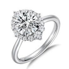 Load image into Gallery viewer, 2ct Moissanite Engagement Rings For Women Round Cut VVS1 D Color 925 Sterling Silver
