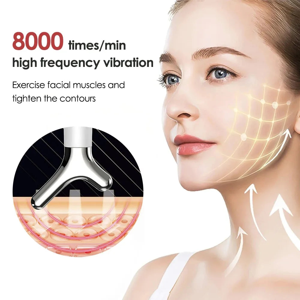 Y-shaped Facial Lifting Device Anti Aging Face Slimming Massager High-frequency Vibration Neck Beauty Lift Double Chin Remover - Shop & Buy