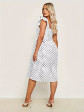 Load image into Gallery viewer, Women&#39;s Plus Size Dress Casual Sleeveless Women&#39;s Clothing For Summer Polka Dot Print Reched Dress
