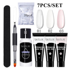 Load image into Gallery viewer, Extension Gel Nail Polish Kit Quick Extension Manicure Gel Set Finger Extend Mold Nail Brush Nail Art Tool Set Supplies
