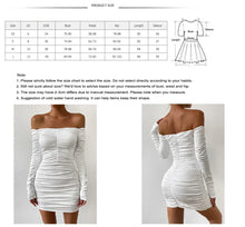 Load image into Gallery viewer, Sexy Ruffle Short Club Dress Ladies Autumn White Bodycon Dresses For Women Party Tight Mini Dress Clubwear
