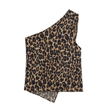 Load image into Gallery viewer, Summer New Animal Print Asymmetric Top 0264/091 Drape Mid-Waist Wide-Leg Pants
